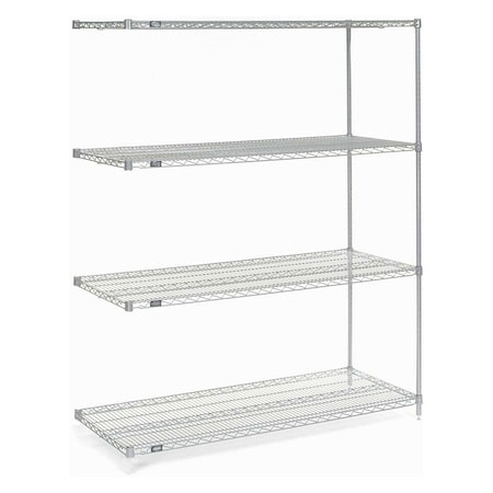 Nexel Wire Shelving Add-On, Poly-Z-Brite, 60W X 24D X 86H A24608Z